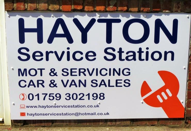 Hayton Service Station Signage